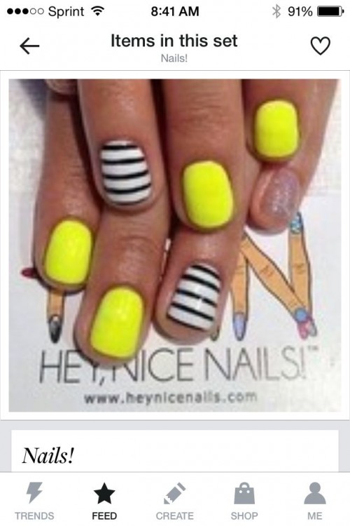 Bright yellow gel nail extensions