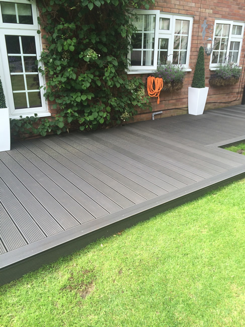 dark grey composite decking uk charcoal world of