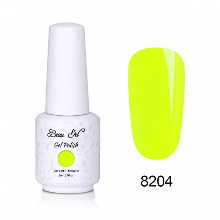 Huration Soak Off UV Neon Glue Colorful Nail 7ML Art Gel Polish Long Lasting Gel Varnish Product Primer Neon UV Nail Polish Gel Nail Art Gelous Nail Gel