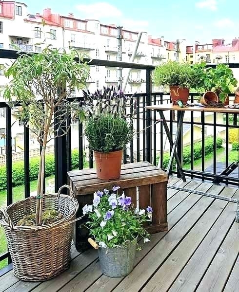 small studio apartment interior designs lovely balcony terrace design with fence plants for hanging on